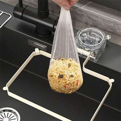 1個 キッチン蛇口取り付け式濾過ラック、多機能 濡れ/乾燥分離ドレインバスケット