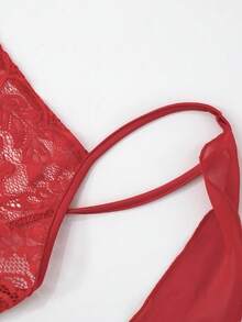 Sexy Streamer Big Halter Lace Summer Women's Dress Valentine Outfits For Women  Gras - 紅色 - 查看 6