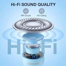 MOMOHO El Altavoz Bluetooth pequeño BTS0011 inalámbrico pequeño Altavoz Bluetooth Altavoces portátiles para el hogar/Exterior/Viajes Recargable Compatible con iPhone - Azul - Ver 4