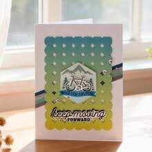 创意圆形背景切割模具，DIY剪贴簿相册和压花模板，贺卡制作工具，卡片纸切割工艺品，礼品卡制作模板模切。 - 銀色 - 查看 2