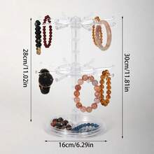 1 Set Of Adjustable Rotating Jewelry Display Stands, Multi-Functional Desktop Storage Racks, Women's Jewelry Organizer, Jewelry Storage, Suitable For Jewelry, Necklaces, Rings, Bracelets, Watches, Keychains, Hair Ties, Headbands, Valentine's Day, Weddings