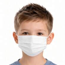 cubrebocas infantil color blanco , 50 pz - Blanco - Ver 2