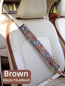 1PC Bohemian Car Seat Belt Cover, Linen Material, 30cm/50cm Two Sizes Available, 30cm Suitable For Front Seat, 50cm Longer Suitable For Back Seat - AA - View 20