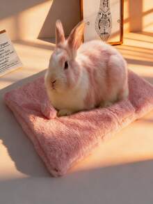 1 pièce Nid douillet en forme de lapin S/M, coussin en coton doux et chaud réversible pour cochon d'Inde et hamster, convient pour les petits animaux de compagnie en toutes saisons - Multicolore - Voir 6