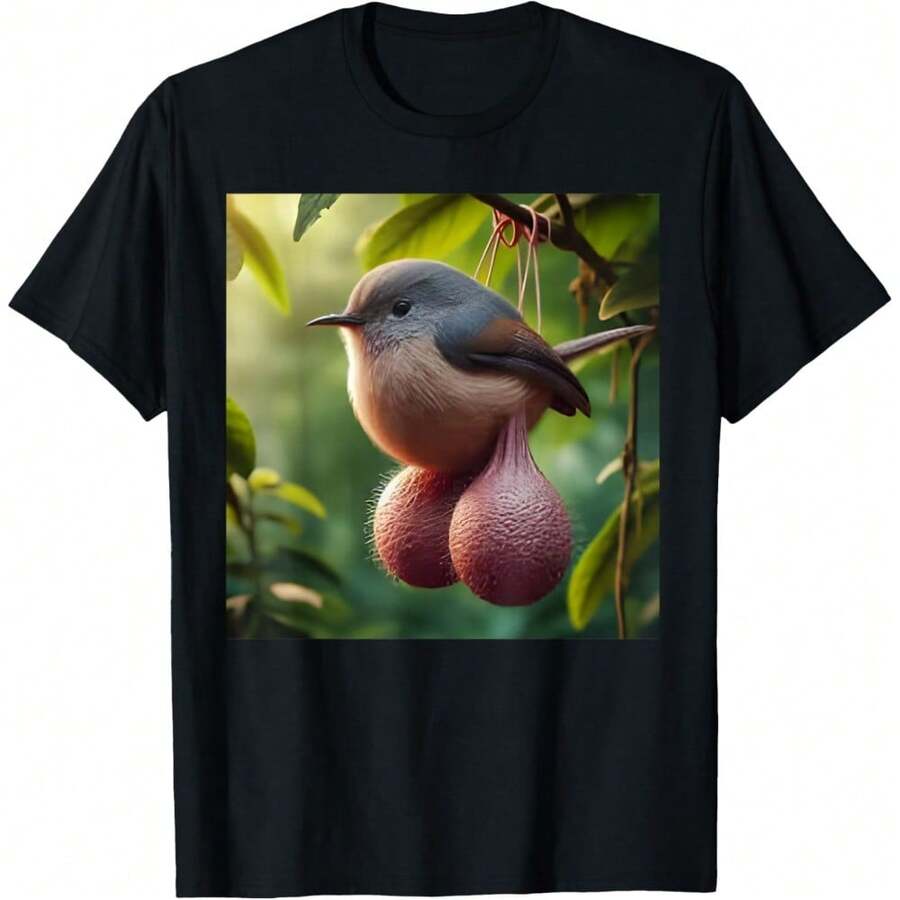 Balls Bird Meme T-Shirt - Black - View 1