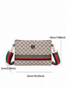 1pc Men's Wristlet Clutch Crossbody Bag, Women's Fashionable Multi-Function Shoulder Bag, Large Capacity Portable Printed Design Side Bag, Valentine's Day Holiday - Multicolor - View 8