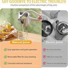 Efficient Juice Extractor Manual Aluminum Juicer, Ergonomic Design Fruit Juicer For Pomegranate, Citrus & Fruits, Compact Easy To Use Home Kitchen Tool - 1PCS - View 5