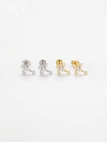 1 chiếc khuyên tai hình trái tim và thánh giá 16G có ren trong - Trang sức xỏ sụn tai - Khuyên tai đinh - Khuyên tai xoắn ốc - Khuyên tai đầu phẳng hình thánh giá - Thích hợp cho nữ đeo hàng ngày/tiệc cưới/lễ đính hôn/kỷ niệm/quà tặng ngày Valentine (Bán lẻ từng chiếc) - Bông tai hình thánh giá hình trái tim - Xem 2