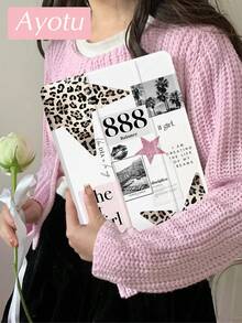 星形豹纹平板电脑保护套和 Kindle 电子书保护套，兼容 iPad 10 代、iPad 11/Air 4/Air 7/9.7 英寸，兼容三星 Galaxy Tab A9 Plus、Kindle（11 代 - 2024 版）（6 英寸）、Kindle Paperwhite 12 代 2024，时尚简约的图案使其成为绝佳的节日礼物。 - 彩色 - 查看 2