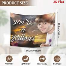 Funny Meme Justin Tapestry Flag Suitable For Indoor Bedroom Home University Dormitory Party Tapestry Gift Art Poster Man Cave Decor - Hồng - Xem 6