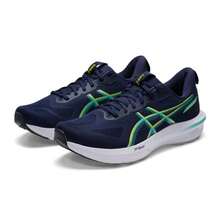 Asics 男士跑步鞋 GT-1000 14，轻便，适合日常锻炼和跑步，1011C077-401 - 深藍色/綠色 - 查看 3
