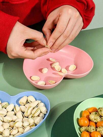 10个/5个/1个心形瓷盘/甜点盘，创意家居装饰心形水果盘，适合情人节和新年派对装饰，心形盘/碟/垃圾盘/瓷盘/水果盘/甜点盘/蛋糕盘/零食盘/早餐盘/零食碗，厨房用具，餐具配件，女士礼物