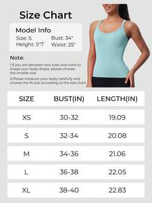 Racerback Tank Tops For Women - Scoop Neck Spaghetti Strap Padded Workout With Built In Bra - 青藍色 - 查看 8