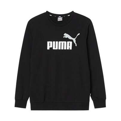 Puma 男士时尚印花大Logo圆领长袖针织卫衣运动服 58900761
