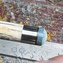 3 pezzi di punte per stecche da biliardo da 11 mm, punte professionali per snooker e biliardo americano, in materiale di alta qualità in pelle di mucca, punta da stecca da biliardo da 11 mm, punta fatta a mano, con forma arcuata - 11 mm - 3 pezzi - Visualizzare 4