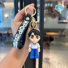 1pc K-POP Idol Girl Group Silicone 3D Keychain With Members/Cute Mascot Characters, Multi-Color Printed Lanyard + Metal Key Ring, Soft & Delicate Texture, Fan Merchandise Backpack Key Chain Decoration - Multicolor - View 9