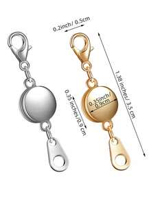 磁性项链扣环和闭合装置 - 用于珠宝制作的圆形手链延长扣 - 彩色 - 查看 2