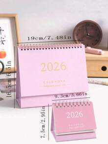 2026年桌面日历，办公桌日历，每日计划家用日历，简约竖版翻页设计，清晰简洁的日历布局，坚固耐用的纸张。适用于家庭或办公室，是安排学习时间的理想之选。 - 彩色 - 查看 11