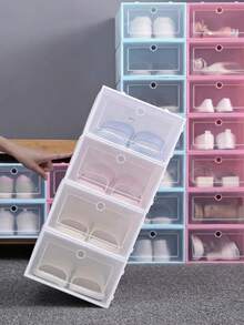 Zapatera Caja Apilable Plegable Organizador Multiusos, Con 4 Diferentes Colores - Negro - Ver 8