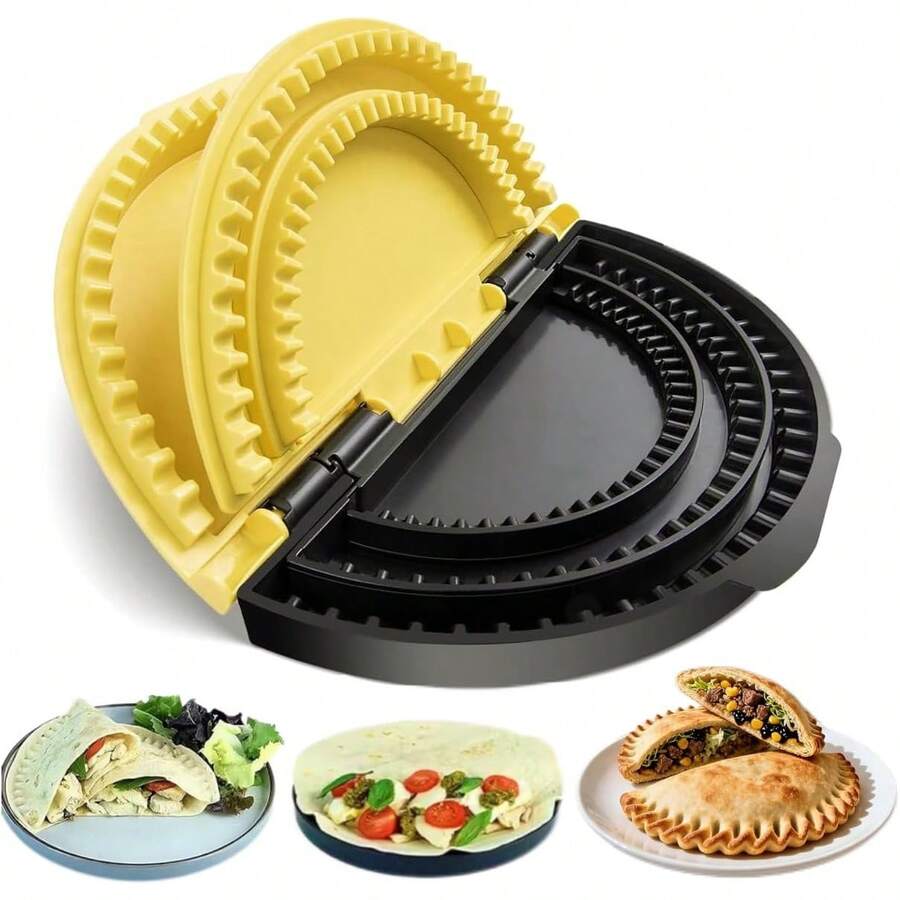 3-In-1 Tortilla Sealer, Tortilla Crimper & Press, Tacos Tortilla Crimper Maker, Adjustable Size 6-8-10 Crust, Make Sealed Quesadillas,Tacos, Burritos, Sandwich & More, BPA-(1Pc) - 2pcs - 查看 1
