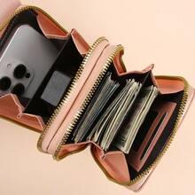 新款竖款触屏手机包，女士时尚斜挎单肩钱包包 - 米色 - 查看 3