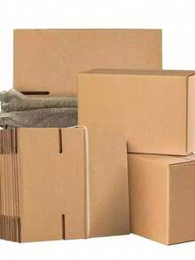 20 cajas de cartón, tamaño grande 13x8.5x7.5cm, tamaño pequeño 12.5x8x4cm, paquetes de envío de papel corrugado, cajas de embalaje para regalo sorpresa, cajas de envío para pequeños negocios - Marrón - Ver 5