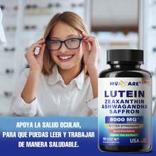 MVPCARE Suplemento vitamínico enriquecido con luteína para la salud ocular - 90 cápsulas Este suplemento nutricional contiene luteína, azafrán, extracto de té verde y zeaxantina, que pueden ayudar a promover la salud macular y aliviar los síntomas del ojo seco. - 2 botellas - Ver 5