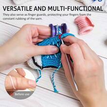 Adjustable Crochet Tension Ring | Non-Slip Comfortable Finger Protector, Suitable For Beginners And Advanced Knitters, 3D Printed Yarn Holder, Finger Guard, Lightweight Portable Handcraft Accessory - Multicolor - View 4