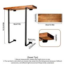 黑色简约木质壁挂式置物架，浴室毛巾收纳架，适用于浴室、水疗中心、沙龙、小型浴室装饰或房车。 - 彩色 - 查看 4