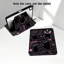 Cat 1pc Flip Cover Desk Protector Case With Pen Slot, 720 Degree Rotating Stand, PU Leather Case With Auto Sleep/Wake Function, Compatible With Honor Pad 8/9/10, Honor GT 11.5inch/X7/X8A/X9/X8Pro/X9Pro/V9/V8 Pro, Matepad 11 Inch 2023/2022 Model, Matepad 11.5 (2026) And More - Multicolor - View 8