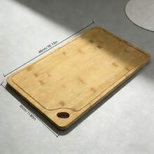 1pc Square Bamboo Cutting Board: Multipurpose Kitchen Cutting Board - Can Be Used As Bread Board, Fruit Board, Vegetable Chopping Board And Prep Board | Durable, Non-Knife Damaging, Easy To Clean | Essential Multifunctional Kitchen Tool For Daily Cooking And Serving