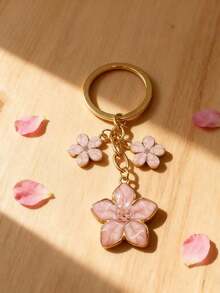 1-Piece Cherry Blossom Flower Keychain – Fresh Cute Alloy Bag Charm Key Ring, Stylish Backpack Purse Accessory, Dainty Floral Pendant Decor, Ideal For Daily Bag Styling Key Organization Casual Outfits Valentine's Day Sweet Gifts, Bestselling Cute Fashion Accessory, Perfect For Valentine's Day Charming Gift For Friends Colleagues Fashion Enthusiasts - Màu Hồng baby - Xem 7