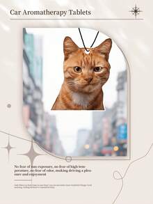 Cat Expression Pack In A Suit, Car Air Freshener, Wardrobe Air Freshener, Fragrance, Rearview Mirror Decoration, Car Interior Decoration, Natural Fragrance Air Purifier, Cartoon Bathroom Fragrance Pack, Living Room/Office/Bedroom Wall Decoration - 香片 - 查看 6