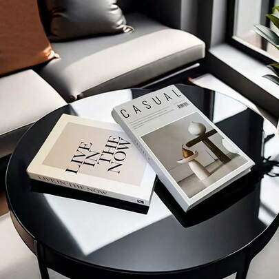 2 件可折叠装饰假书，简约装饰书，样板房道具