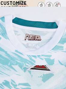 Áo thi đấu bóng đá Bồ Đào Nha tùy chỉnh, áo thun thể thao cá nhân hóa dành cho nam, phù hợp cho bóng đá, cầu lông, bóng rổ, đạp xe, mùa hè. - màu xanh lá - Xem 2