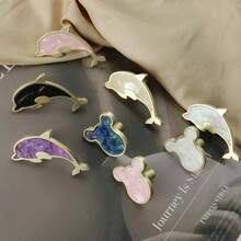 Kawaii Animal Shaped Decorative Cabinet & Drawer Knobs (Rabbit/Bear/Dolphin Styl - White - View 1