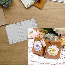 Creative Gift Bag Cutting Dies, DIY Scrapbooking Album And Embossing Stencil, Greeting Card Making Tool, Card Paper Cutting Crafts ,Gift Card Making Template Die Cuts. - Silver - View 6