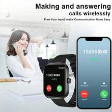 HOT 2.01" Full-Screen Touch Smart Watch For Men & Women, Calling, Pedometer, Calorie, Multi-Sports Mode, Distance Tracking, Call & Sedentary Alerts, Multifunctional Smartwatch, Wireless Connection For Android Phones - 彩色 - 查看 5