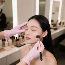 100pcs Disposable Pink Nitrile Gloves, Powder-Free Latex-Free Waterproof Anti-Static Multi-Purpose Gloves For Hair Dye, Beauty Salon, Kitchen Cooking, Painting, Arts & Crafts, Household Cleaning - Pink - View 3