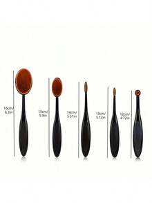 5 Packs Blending Brush For Card Making Crafting Ink Blender Brushes Set Tool Crafter Paper Background Brush Drawing (Brown) - Black - View 2