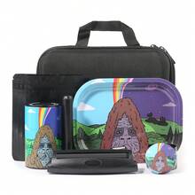 OFFPUFF 18 Pieces Gorilla Themed Portable Stash Box Metal Grinder Rolling Tray Machine Combo - Gorilla - View 2
