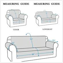 Reversible Sofa Cover Couch Slipcover Water-Repellent Anti-Slip Washable Armchair Loveseat Sofa With Elastic Strap Furniture Protector For Pet Dog - 寶藍色 - 查看 11