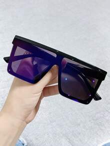 1副复古大方框时尚眼镜，适合驾驶、骑行，欧美风格 - 彩色 - 查看 8