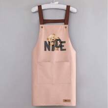 1pc Bear Design Waterproof Apron, Suitable For Cooking, Cleaning, Kitchen, Catering Work, Stain Resistant - Multicolor - View 10