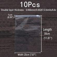 sealsuer 10pcs Portable Travel Shoe Bags, Space-Saving Dust-Proof Storage Bags, Moisture-Proof Packing Shoe Bags With Zipper, Waterproof Drawstring Pockets, Wardrobe Dust-Proof Organizer Bags, Unisex Fabric Shoe Bags For Travel - Perfect For Organizing And Protecting Travel, Cruise, Vacation Travel Organizer Drawstring Shoes Pouch Shoes Cover For Men For Women Packing Cubes Travel Essential Cruise Essentials Holiday Essential - Clear - View 14