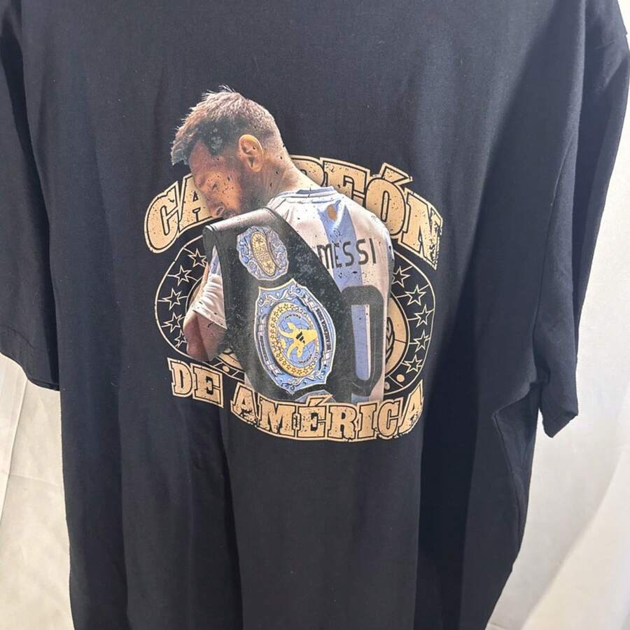 MESSIs ARGENTINA WORLD CHAMPIONS COPA AMÉRICA USA 2024 Tee Size Small - 黑色 - 查看 1