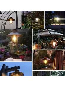 1 件太阳能锻铁吊灯、花园景观灯、庭院阳台装饰吊灯、太阳能庭院装饰艺术