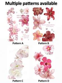 Ayotu 1pc Transparent Hibiscus Lily Pearl Pattern Protective Case, Compatible With IPad 11/IPad 10/IPad 9/IPad Air 7th 11", IPad Air 5th, Kindle Paperwhite 11th, Kobo Libra Colour, Kobo Clara Colour/Bw/2E, Full Coverage Soft Silicone Protective Shell - Multicolor - View 5