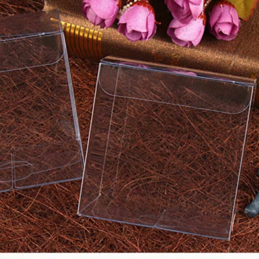 5/10/50/100 st/set genomskinliga presentaskar, moderna genomskinliga PVC-presentaskar, lämpliga för presenter, fester - Genomskinlig - Visa 1