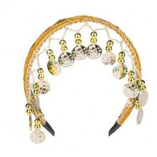 Belly Dance Gold Coin Tassel Decor Headband - Dance Performance Party Styling Hair Accessory - Multicolor - View 22